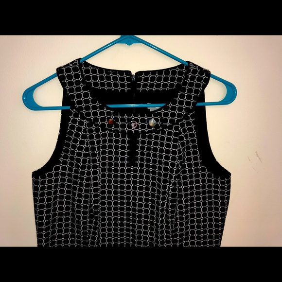 Ann Taylor Navy & White Print Sheath Dress Size 4 - Picture 3 of 7